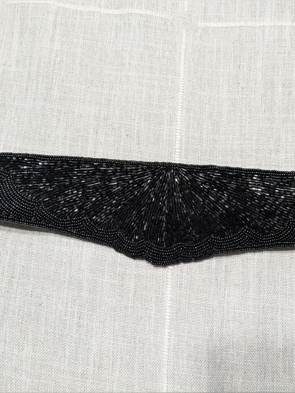 Cafe Society Black Glass Bead Belt